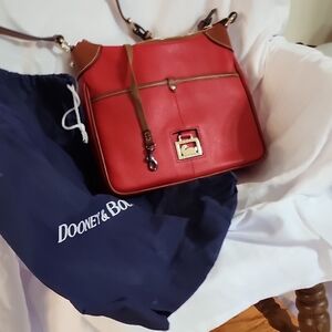 Dooney & Bourke Red and Brown Crossbody Bag
